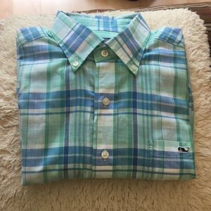 Vineyard vines classic plaid button down shirt